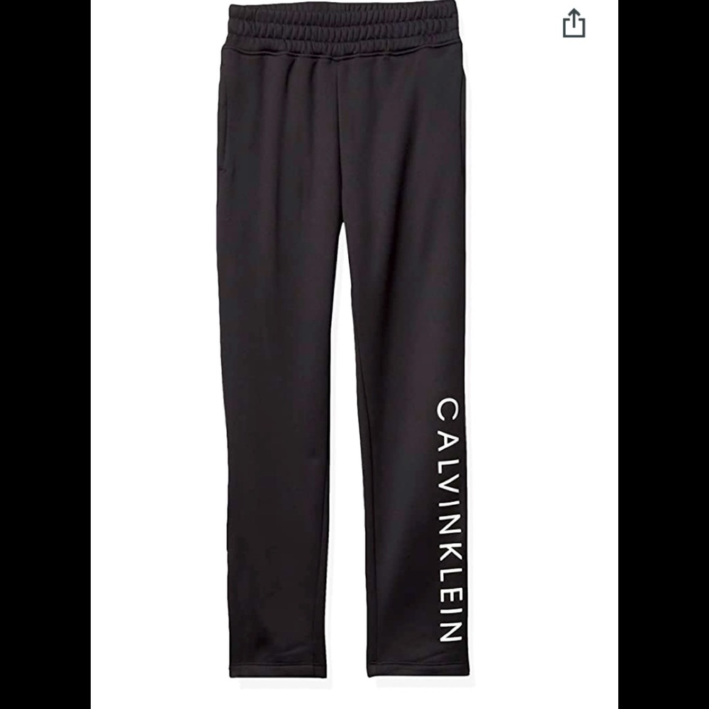 CALVIN KLEIN PERFORMANCE Boys Side Zip Logo Joggers 14/16